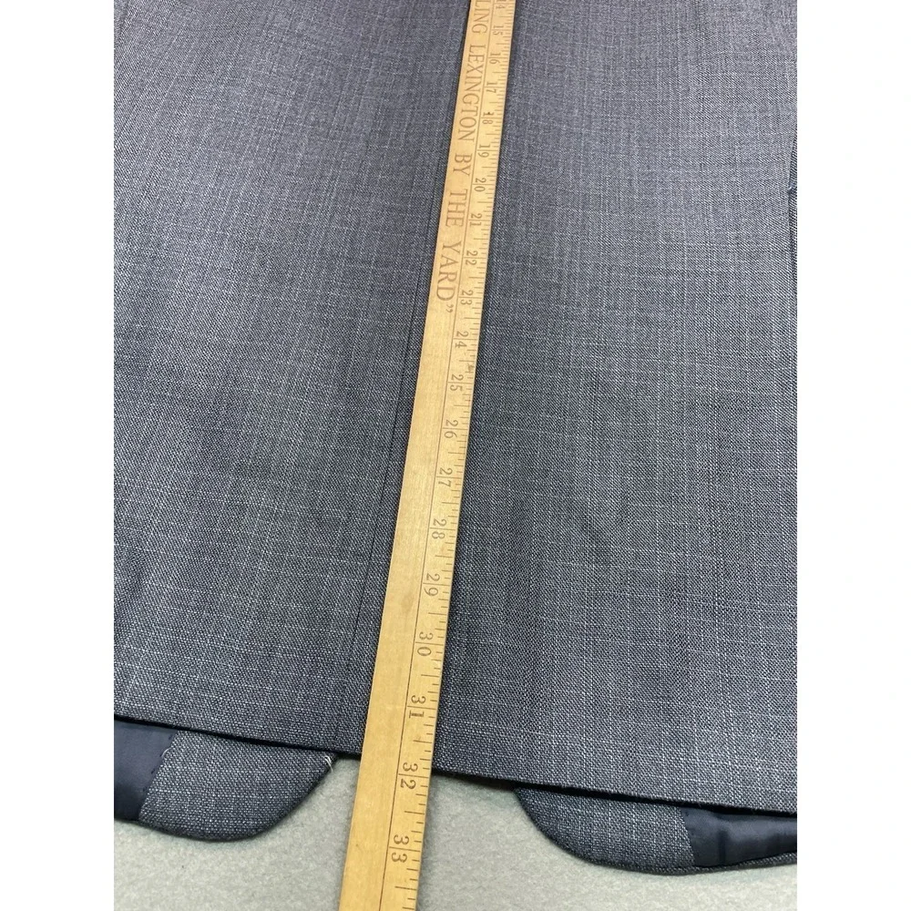 Ralph Lauren Silk Blazer Jacket 46R Wool Blue Plaid Single Breasted Vented EUC - Picture 12 of 14